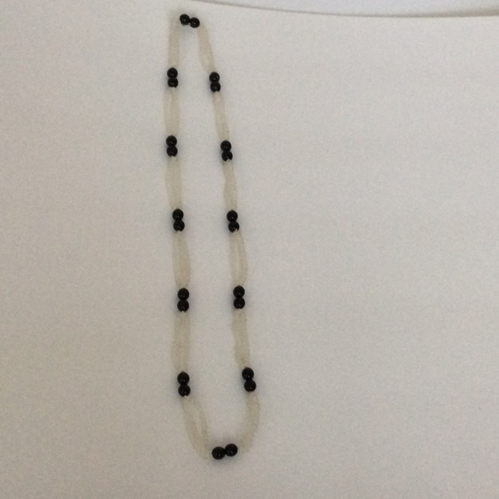 Vintage Onyx Necklace with Beads